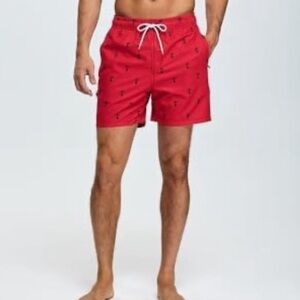 - D1- Anchor medium- mens pink swim shorts size M